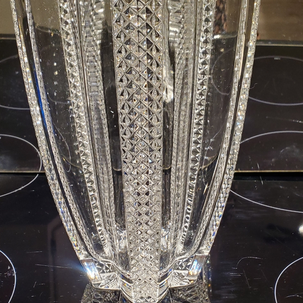 MIKASA Vintage Nob Hill Large Heavy Rare 24% Led Crystal Vase - Picture 3 of 8